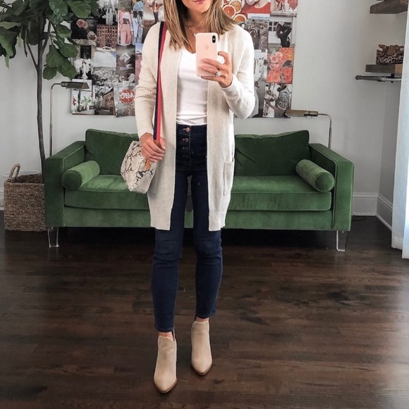 bp Sweaters - BP longline open cardigan in beige oatmeal NWOT